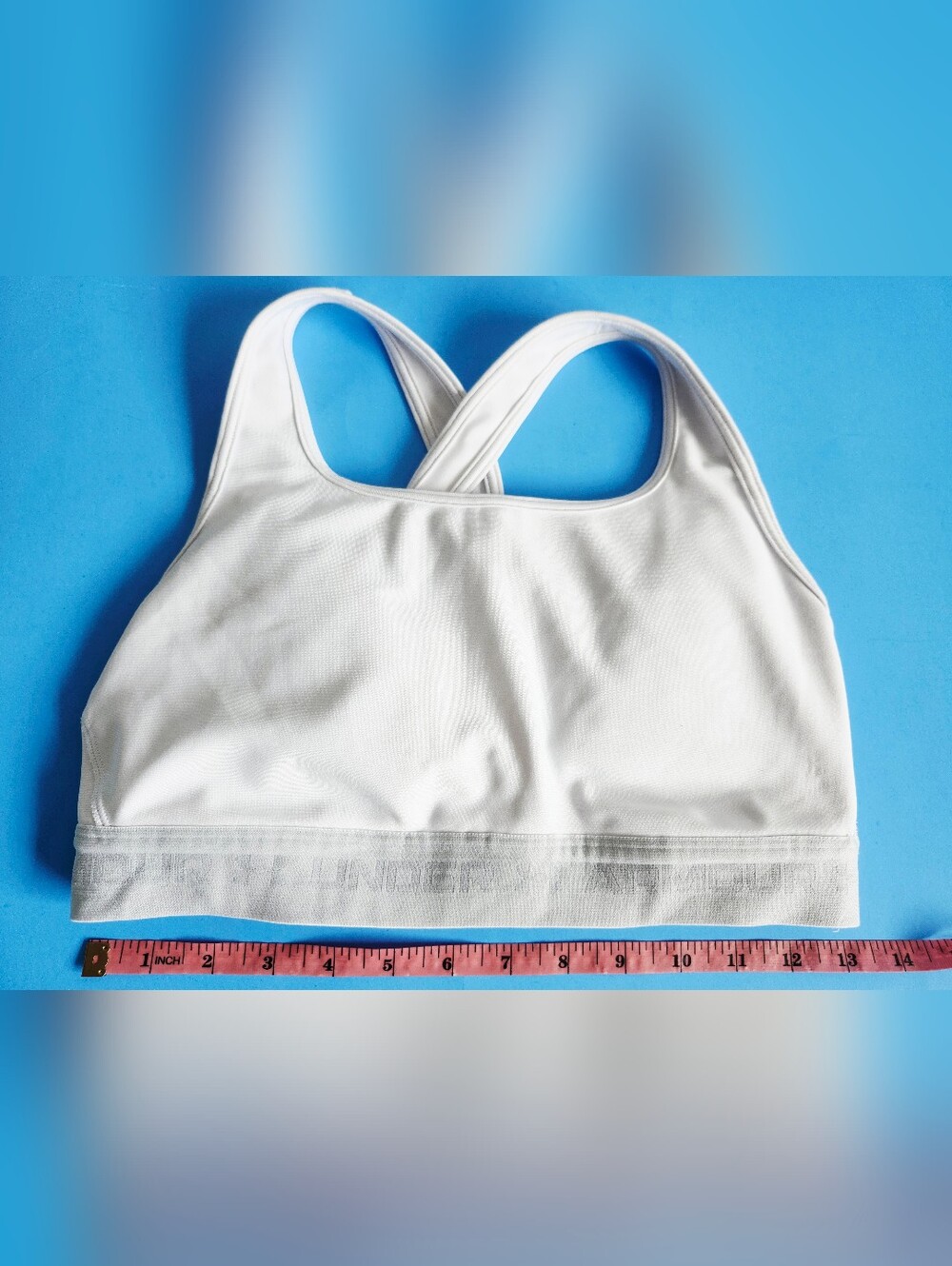 Under Armour Mid Crossback Sports Bra White Size Large 1361034 Compression